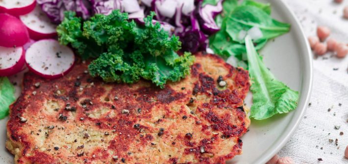 Wegański omlet z mąki z ciecierzycy
