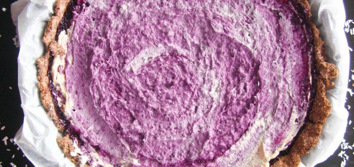 bezglutenowa wegańska kokosowa tarta z konfiturą