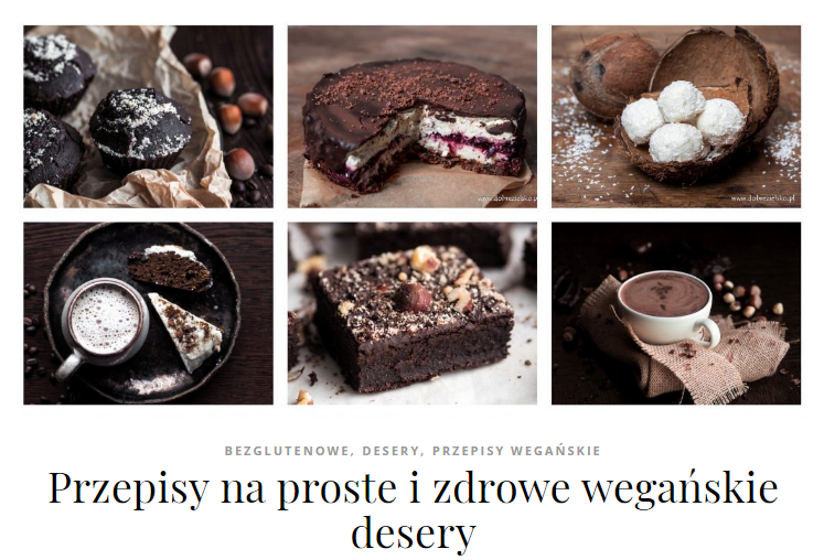 przepisy na wegańskie zdrowe desery bez glutenu
